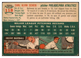 1954 Topps Baseball #118 Carl Scheib A's VG-EX 530686