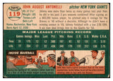 1954 Topps Baseball #119 Johnny Antonelli Giants VG-EX 530687