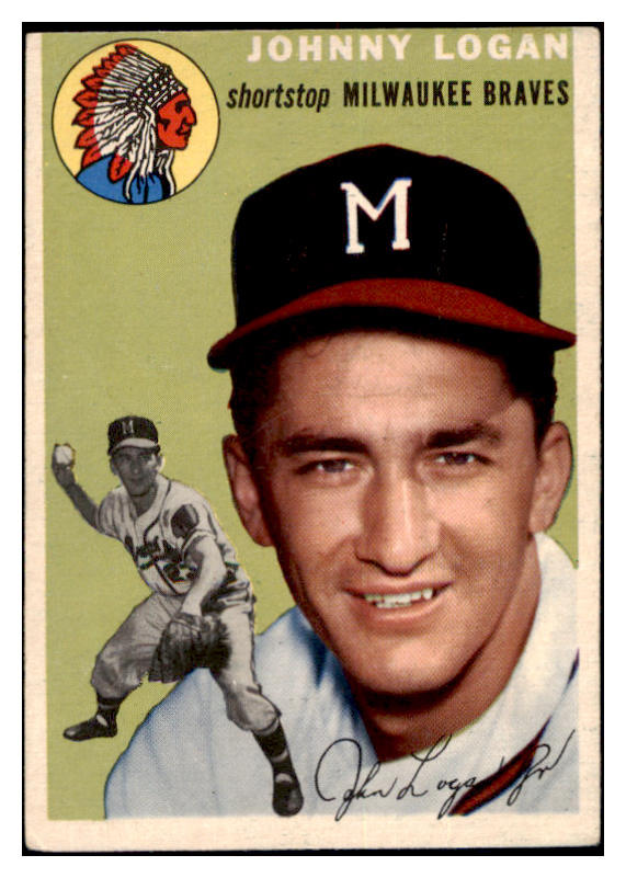 1954 Topps Baseball #122 Johnny Logan Braves VG-EX 530688