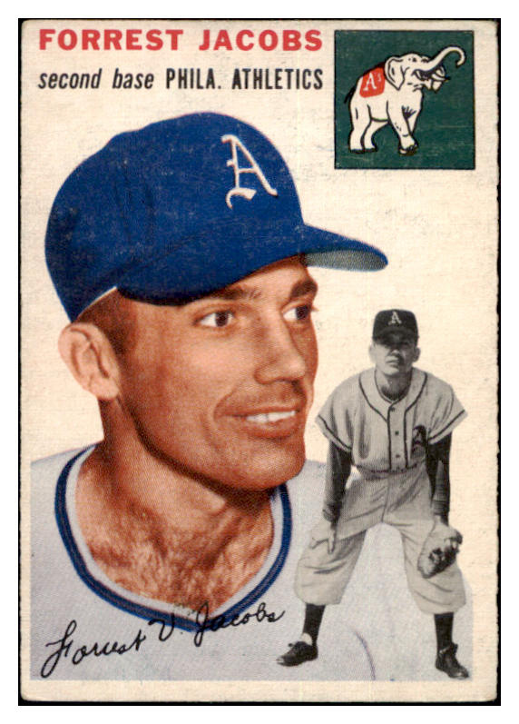 1954 Topps Baseball #129 Spook Jacobs A's VG-EX 530694