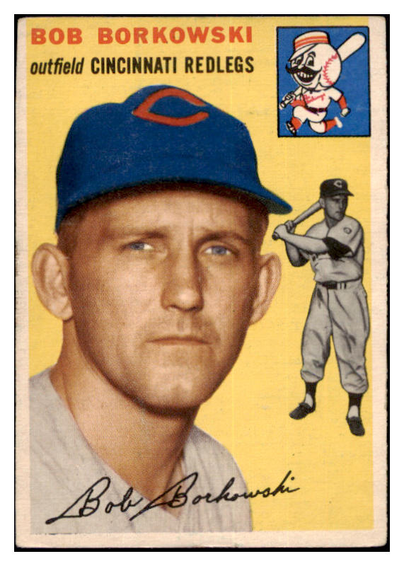 1954 Topps Baseball #138 Bob Borkowski Reds VG-EX 530695