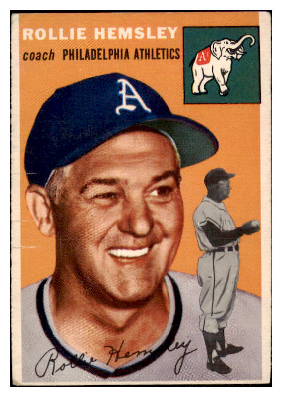1954 Topps Baseball #143 Rollie Hemsley A's VG-EX 530696
