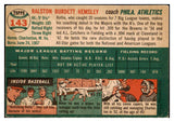 1954 Topps Baseball #143 Rollie Hemsley A's VG-EX 530696