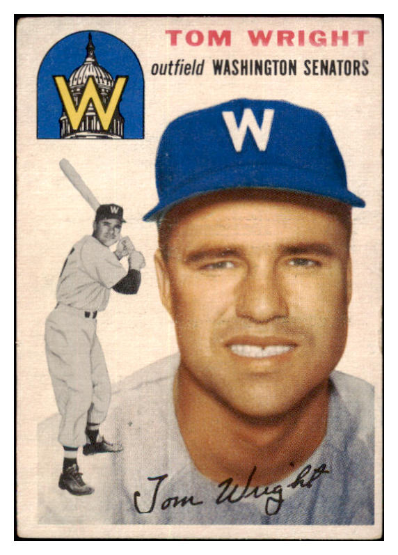 1954 Topps Baseball #140 Tom Wright Senators VG-EX 530697