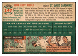 1954 Topps Baseball #147 Johnny Riddle Cardinals VG-EX 530698