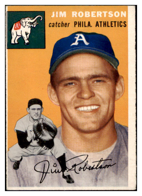 1954 Topps Baseball #149 Jim Robertson A's VG-EX 530699