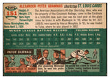 1954 Topps Baseball #151 Alex Grammas Cardinals VG-EX 530701