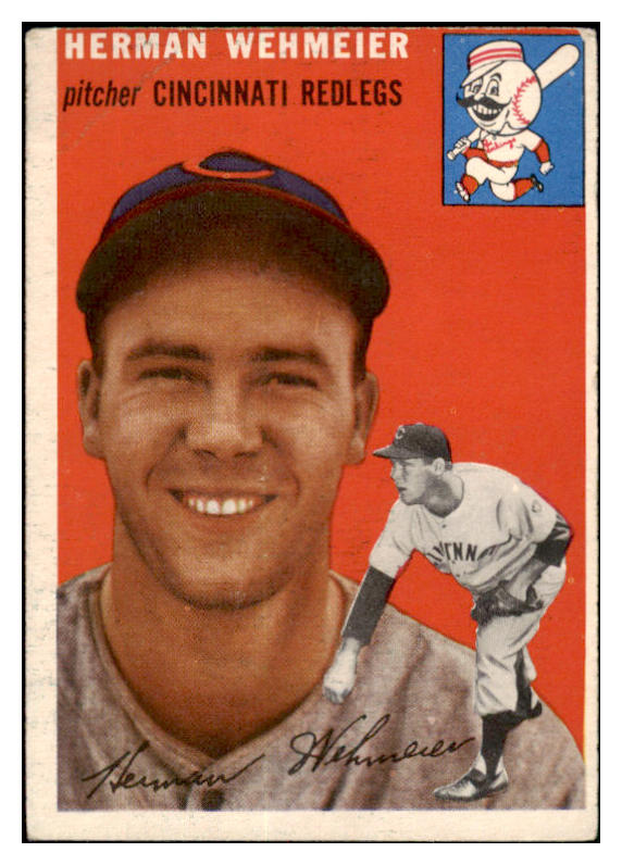 1954 Topps Baseball #162 Herman Wehmeier Reds VG-EX 530705