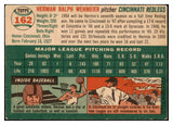 1954 Topps Baseball #162 Herman Wehmeier Reds VG-EX 530705
