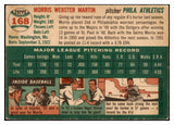 1954 Topps Baseball #168 Morrie Martin A's VG-EX 530709