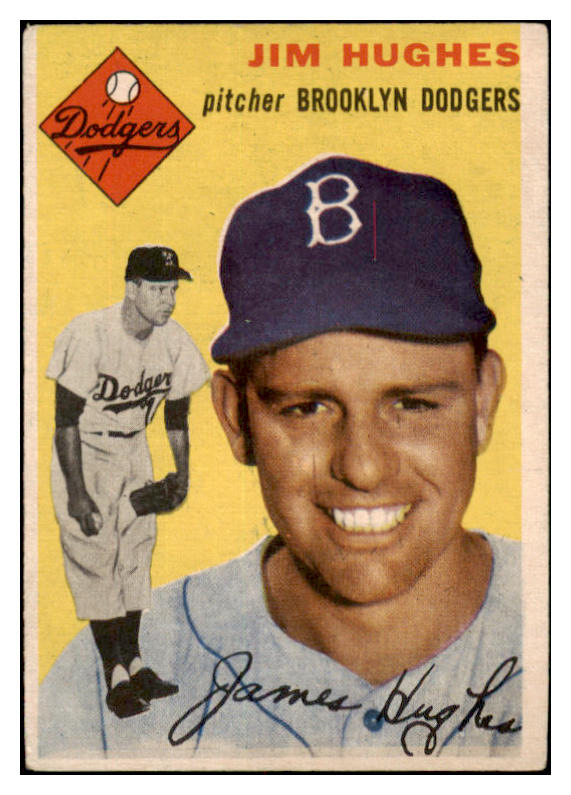 1954 Topps Baseball #169 Jim Hughes Dodgers VG-EX 530710