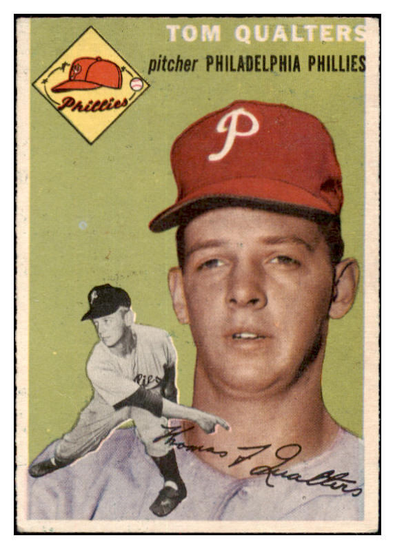 1954 Topps Baseball #174 Tom Qualters Phillies VG-EX 530714