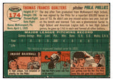1954 Topps Baseball #174 Tom Qualters Phillies VG-EX 530714