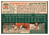 1954 Topps Baseball #180 Wes Westrum Giants VG-EX 530719