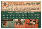 1954 Topps Baseball #190 Ray Herbert Tigers VG-EX 530722