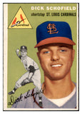 1954 Topps Baseball #191 Dick Schofield Cardinals VG-EX 530723