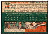 1954 Topps Baseball #215 Ed McGhee A's VG-EX 530735
