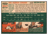 1954 Topps Baseball #217 Paul Schreiber Red Sox VG-EX 530736