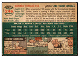 1954 Topps Baseball #246 Howie Fox Orioles VG-EX 530738