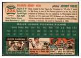 1954 Topps Baseball #224 Dick Weik Tigers VG-EX 530747