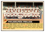 1956 Topps Baseball #072 Philadelphia Phillies Team EX+/EX-MT Gray 530752