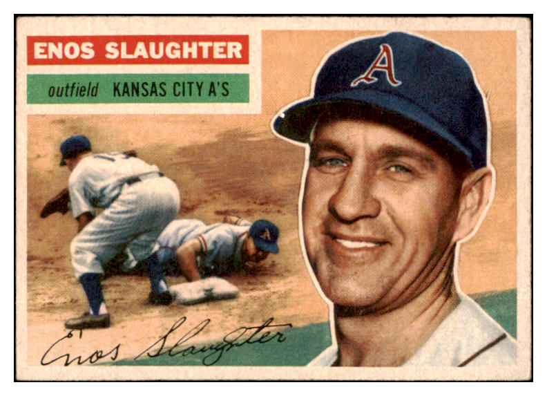 1956 Topps Baseball #109 Enos Slaughter A's EX+/EX-MT Gray 530755