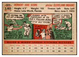 1956 Topps Baseball #140 Herb Score Indians EX+/EX-MT White 530756