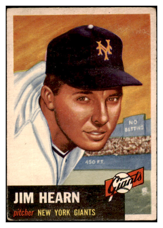 1953 Topps Baseball #038 Jim Hearn Giants GD-VG 530761