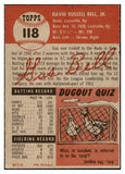 1953 Topps Baseball #118 Gus Bell Reds GD-VG 530762