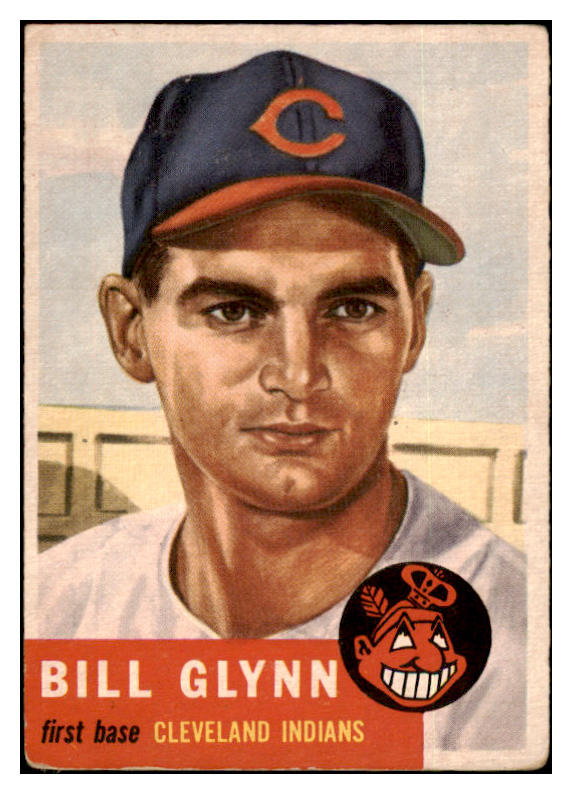 1953 Topps Baseball #171 Bill Glynn Indians VG 530763