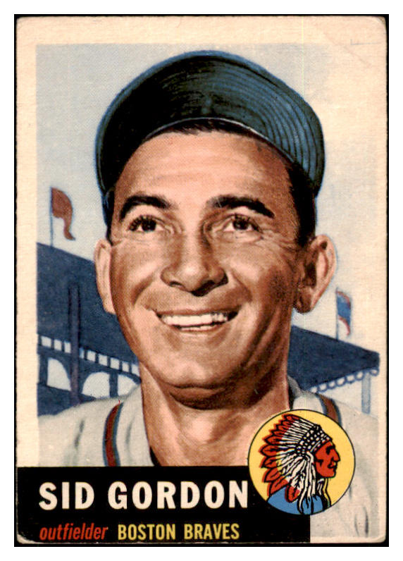 1953 Topps Baseball #117 Sid Gordon Braves VG 530764