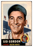 1953 Topps Baseball #117 Sid Gordon Braves VG 530764