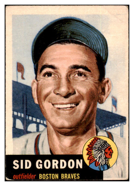 1953 Topps Baseball #117 Sid Gordon Braves VG 530764