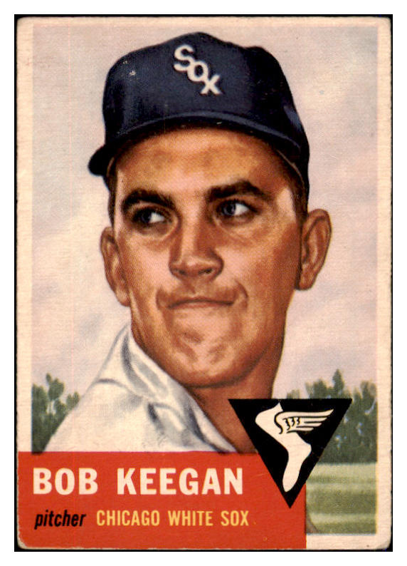 1953 Topps Baseball #196 Bob Keegan White Sox VG 530803