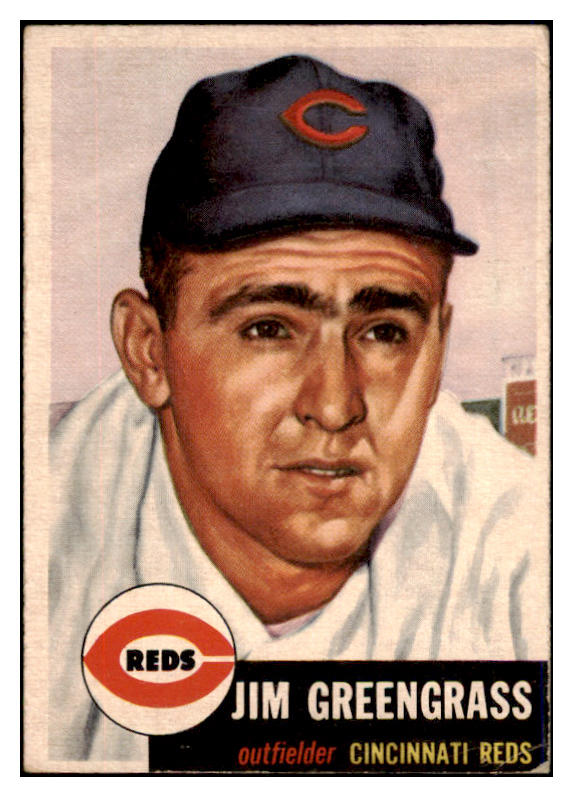 1953 Topps Baseball #209 Jim Greengrass Reds VG 530804