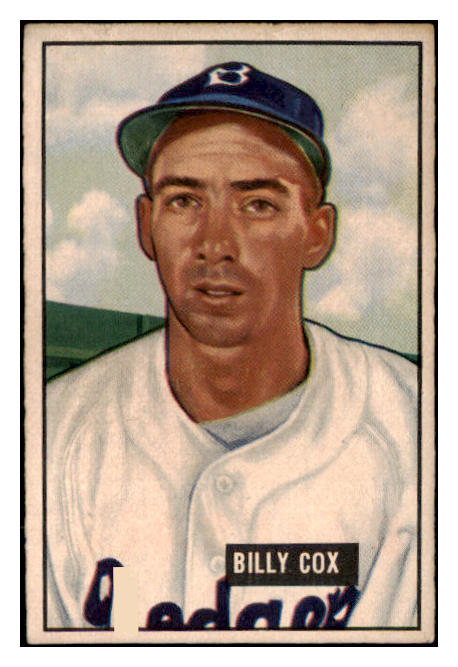 1951 Bowman Baseball #224 Billy Cox Dodgers VG-EX 530811