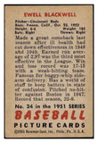 1951 Bowman Baseball #024 Ewell Blackwell Reds VG-EX 530832