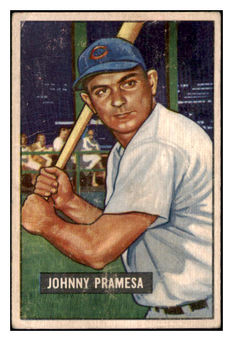 1951 Bowman Baseball #324 Johnny Pramesa Reds VG-EX 530833