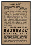 1952 Bowman Baseball #115 Larry Doby Indians VG-EX 530843
