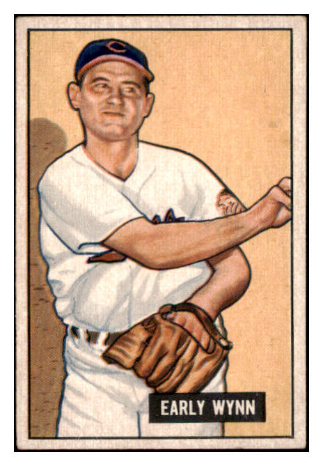 1951 Bowman Baseball #078 Early Wynn Indians EX 530860