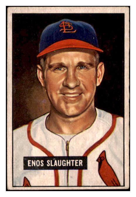 1951 Bowman Baseball #058 Enos Slaughter Cardinals EX 530862