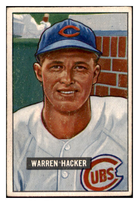 1951 Bowman Baseball #318 Warren Hacker Cubs EX 530888