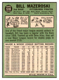 1967 Topps Baseball #510 Bill Mazeroski Pirates NR-MT 530896