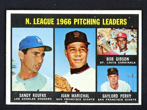 1967 Topps Baseball #236 N.L. Win Leaders Sandy Koufax EX-MT 530905