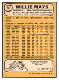1968 Topps Baseball #050 Willie Mays Giants EX-MT 530914