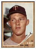 1962 Topps Baseball #021 Jim Kaat Twins EX-MT 530923