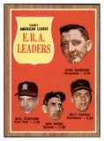 1962 Topps Baseball #055 A.L. ERA Leaders Milt Pappas EX-MT 530926