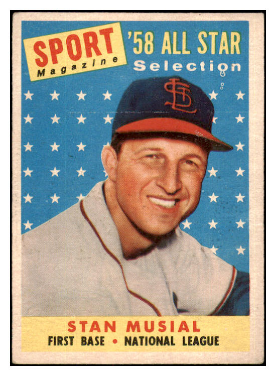 1958 Topps Baseball #476 Stan Musial A.S. Cardinals EX 530945