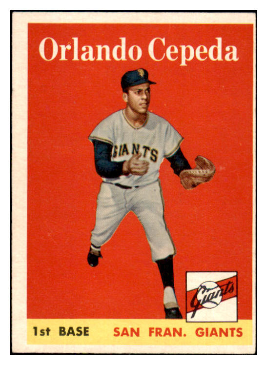 1958 Topps Baseball #343 Orlando Cepeda Giants VG-EX 530950