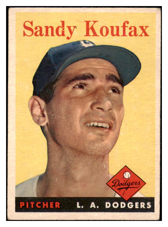 1958 Topps Baseball #187 Sandy Koufax Dodgers VG-EX 530951